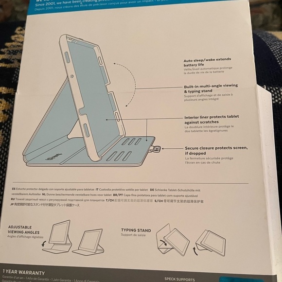 NEW! SAMSUNG GALAXY Speck Balance Folio Tab A 10.5 tablet black case cover NWT - Picture 5 of 6